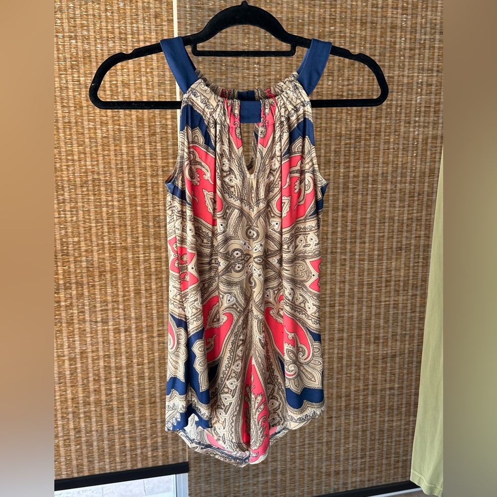 INC Multicolor Paisley Handkerchief Tank Top
